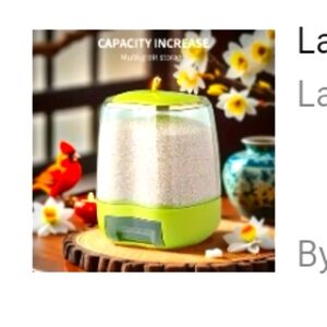 Green and Clear Grain Storage Container/Bucket